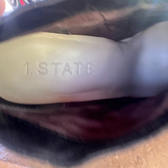 1 State - Black Leather - Small Studded Booties - Y2K - Size 9 / 39 - Picture 6 of 13